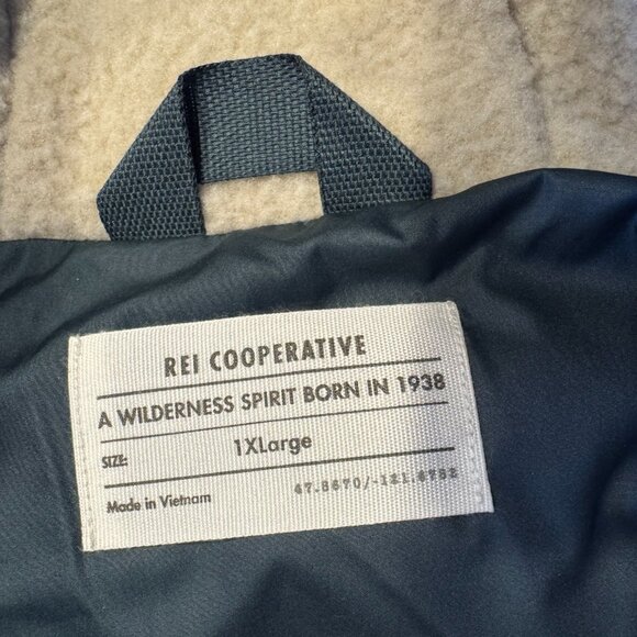 Hooded REI Coop Norseland Down Parka 2.0 Winter Car Coat Stone Blue Size 1X NWT - Picture 3 of 16